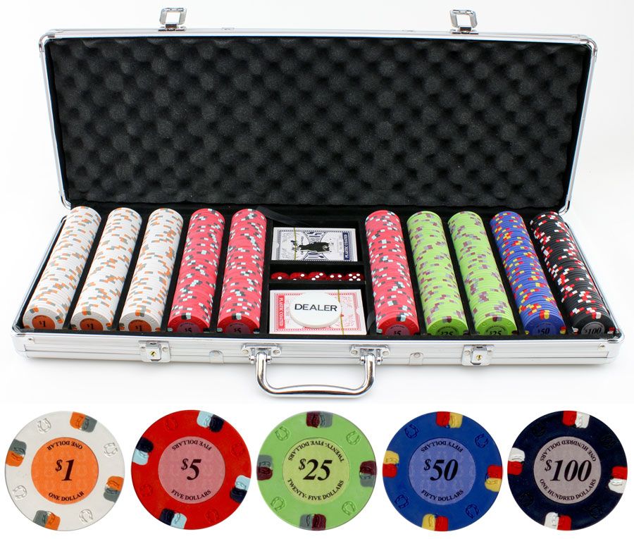 海外個人輸入 500pc 13.5g Lucky from Set Chips Poker Clay Horseshoe スマートフォン本体