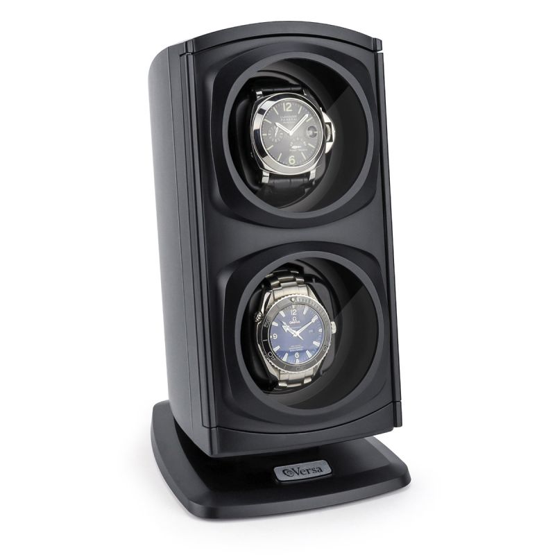 Versa Vertical Automatic Double Watch Winder - Matte Black from