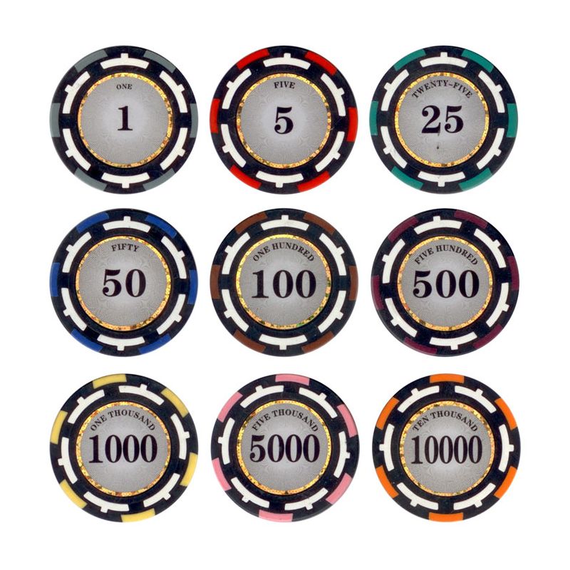 25pc 13.5g Z-Pro Poker Clay Poker Chips (9 colors) from Discount