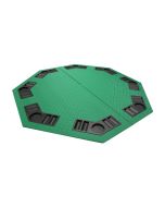 Versa Games 4 Fold 48 inch Octagon Table Top - Green Suited Speed Felt - 4-Fold-Green-Suited