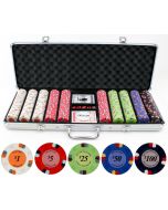 13.5g 500pc Lucky Horseshoe Clay Poker Chips Set - 500-Horseshoe