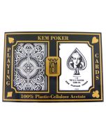 Kem Arrow Playing Cards Black/Gold Poker Size Jumbo Index (Wide) - 73854-30085