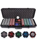 500pc  Pro Poker 13.5g Clay Poker Chips Set - 500-PP