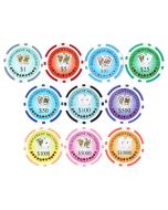 25pc 11.5g Tournament Series Poker Chips (10 colors) - 25-tournament