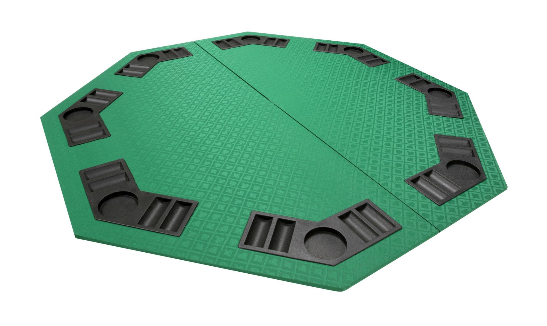 Versa Games 4 Fold 48 inch Octagon Table Top - Green Suited Speed