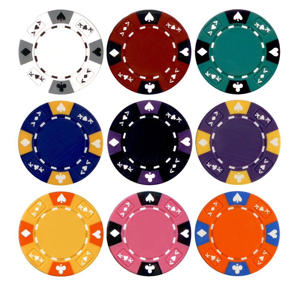 【まさキング】 25pc 13.5g Ace King Clay Poker Chips (9 colors) from Discount