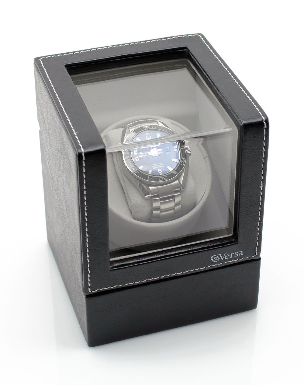 Versa Elite Single Watch Winder - Black Leather from Versa Watch