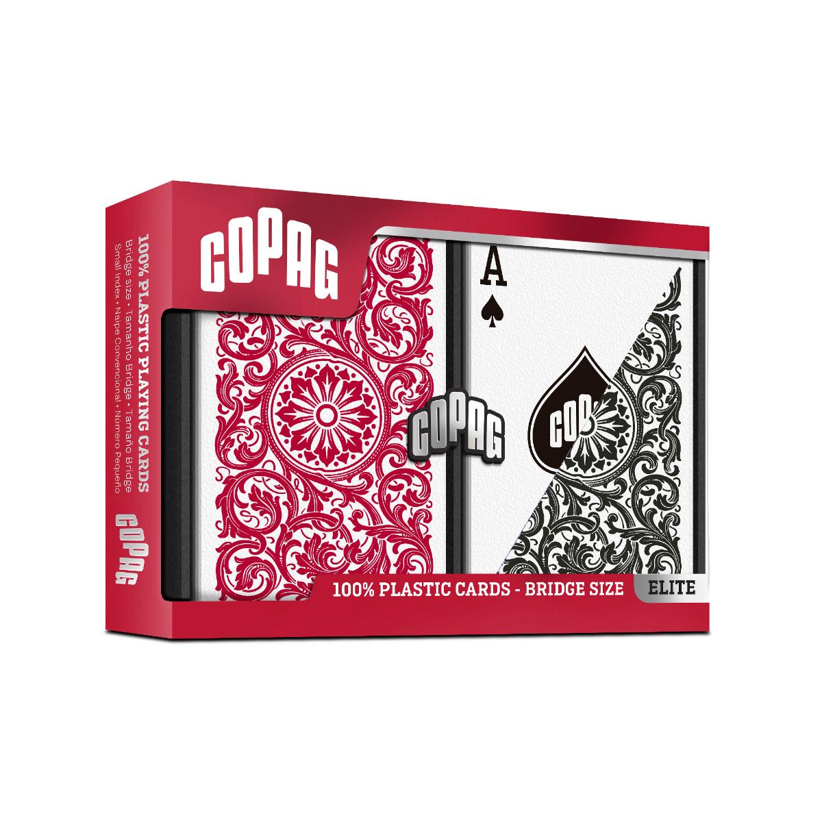Copag 1546 Playing Cards Red/Black Bridge Size Regular Index from
