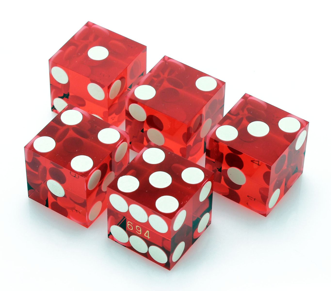 Casino Quality Dice with Razor Edges and Serialized - 19mm (Set of