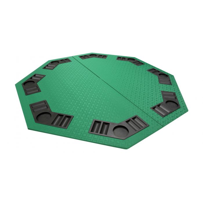 Versa Games 4 Fold 48 inch Octagon Table Top - Green Suited Speed Felt - 4-Fold-Green-Suited