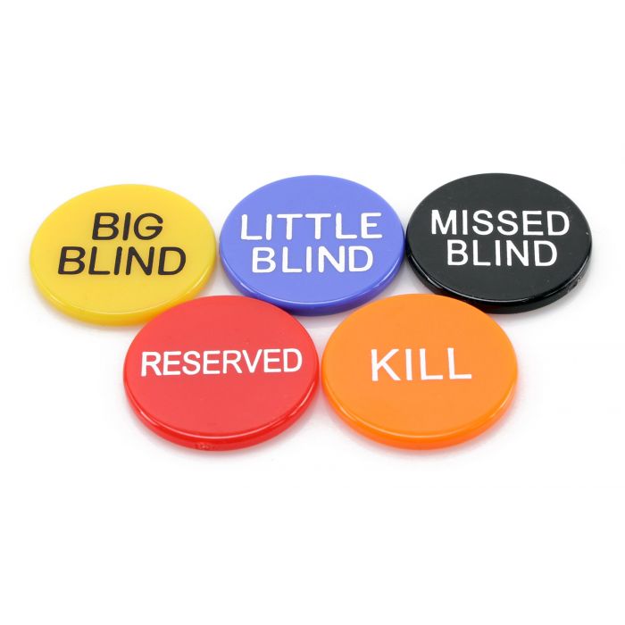 Kill Button Dealer Button Big Blind & Small Blind 4 pc set 