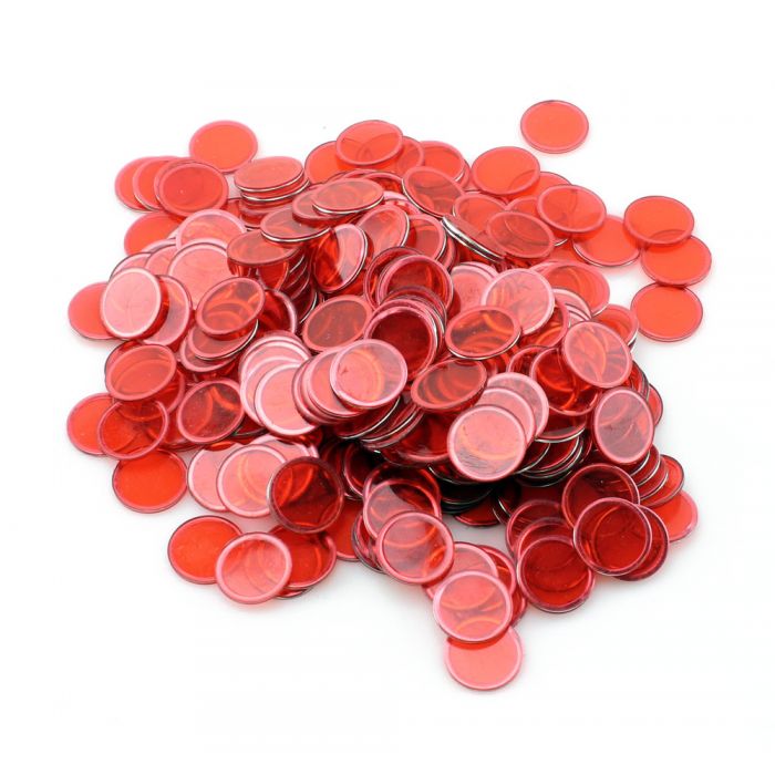 300pc Magnetic Bingo Chips - Red - Bingo-Magnetic-Chips-Red