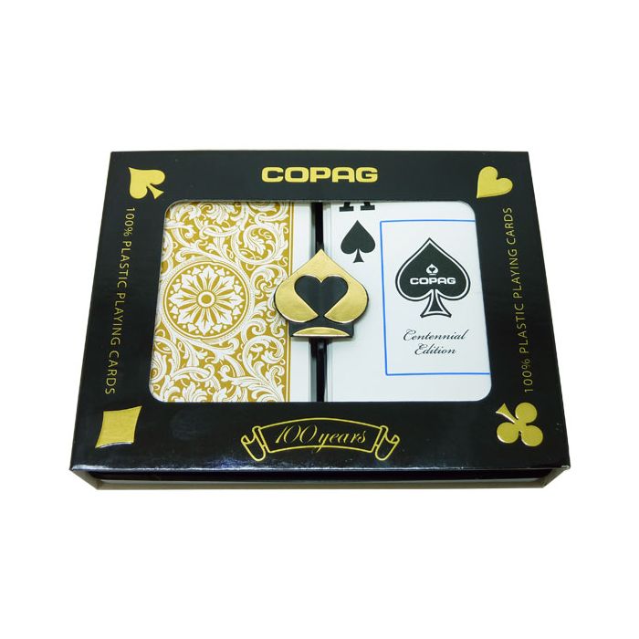 New Copag Bridge Size Jumbo Index 1546 Playing Cards Black/Gold 