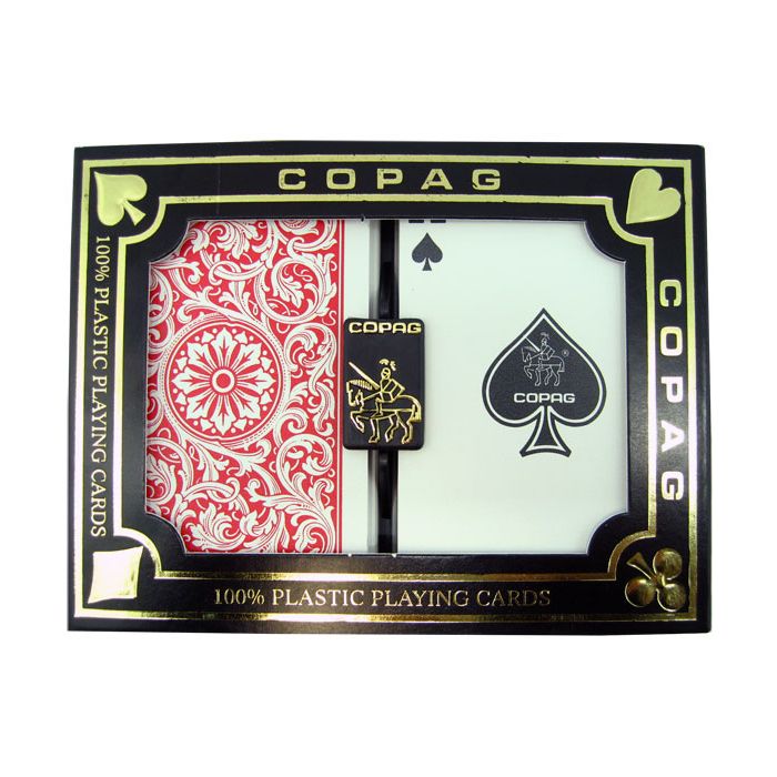 Copag 1546 Red & Blue Plastic Playing Cards 2 Bridge Size Decks Standard Index* 