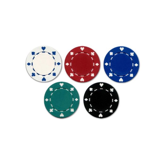 blue poker chip