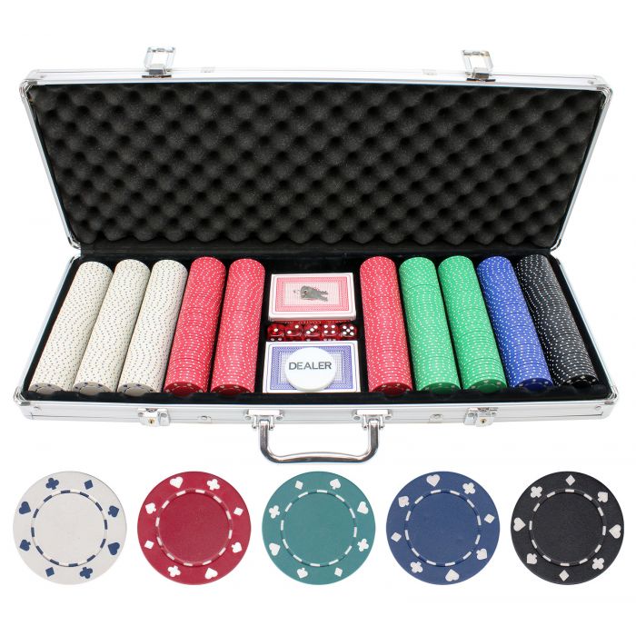 out of service archive pivot 500 piece 11.5g Suited Poker Chip Set from Discount Poker Shop