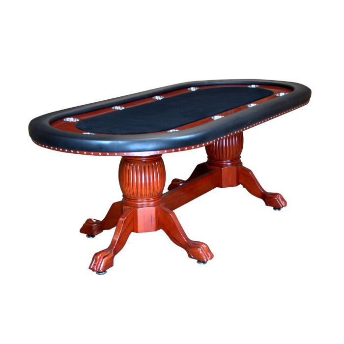 94" Rockwell Texas Holdem Poker Table with Wood Legs (4 Colors) - 1174