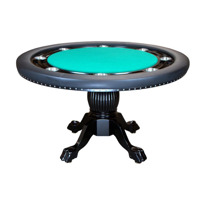 55" Nighthawk Round Poker Table with Wood Legs (4 Colors) - NH-1210